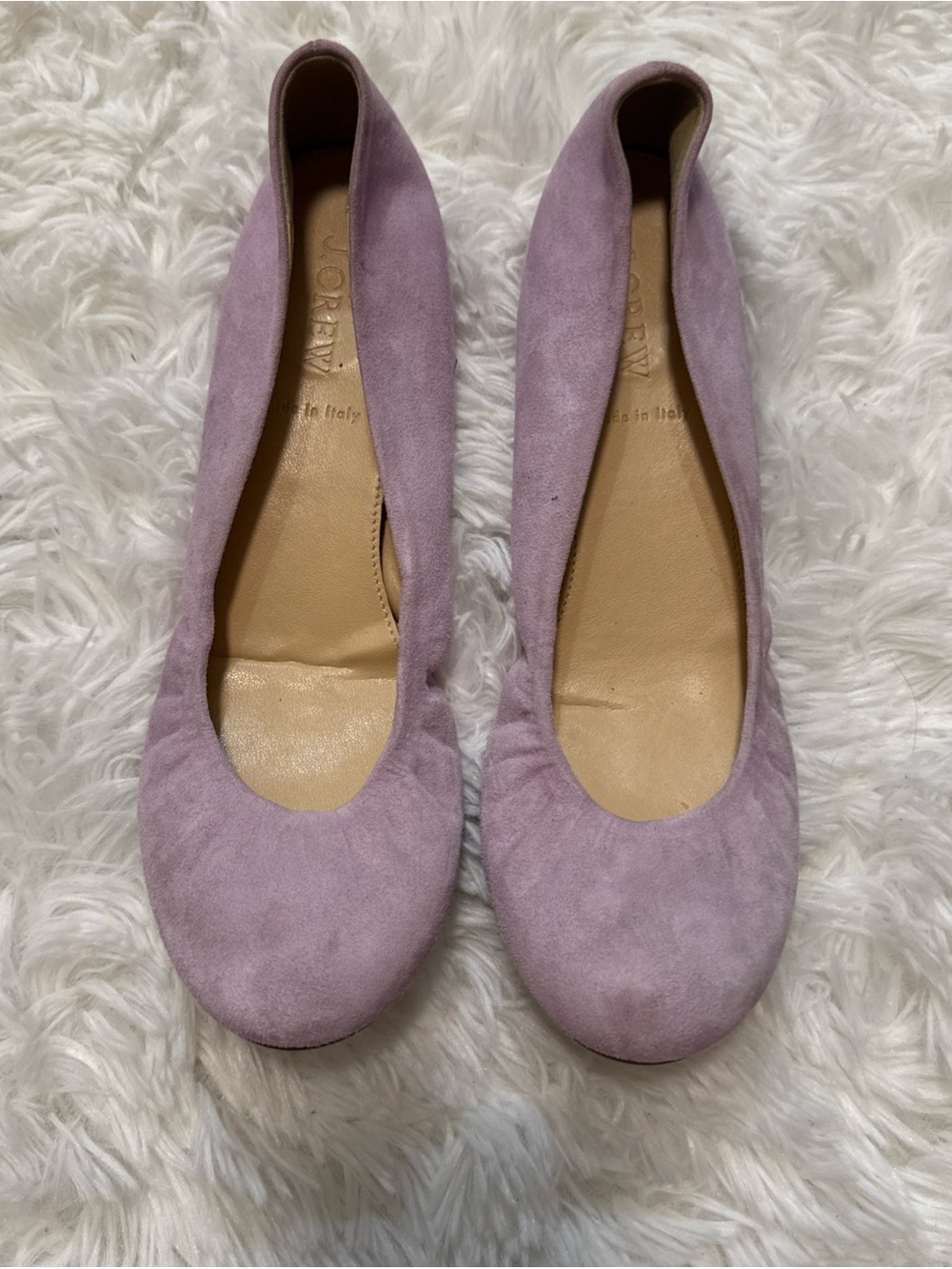 J crew Mauve Suede Ballet Flats size 7.5.
